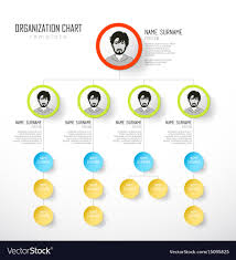 Organization Chart Template With Colorful Circles