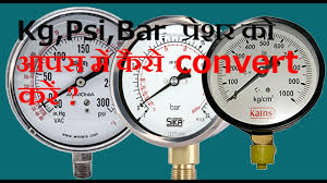 How To Convert Kg Psi Bar Pressure Into Each Other
