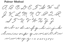 Palmer Method Handwriting Calligraphy Fonts Alphabet