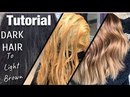 tutorial dark hair to light brown