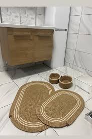 türkmen ev tekstil bathroom mat beige 4