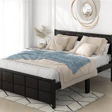 Queen Size Platform Bed Frame With Line