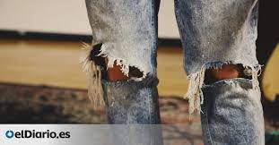 viejos jeans o vaqueros rotos