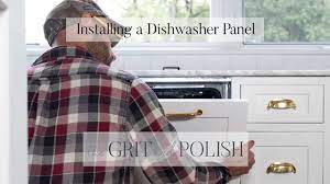 how to install a dishwasher panel you