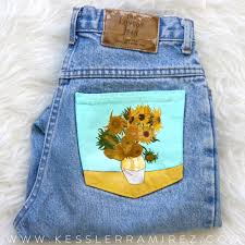 6| you can now start painting your colours. How To Paint On Jeans 5 Steps With Pictures Kessler Ramirez Art Travel Calca Jeans Pintadas Tinta Para Jeans Jeans Diy