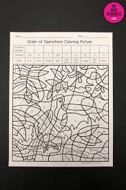 All answers are in the range of 1 through 25. My Math Resources Order Of Operations Toucan Coloring Picture 5 Oa A 1
