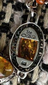 bb on sterling silver amber bracelet
