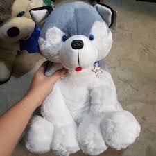 large size husky stuffed toy from blue