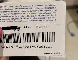 delta gift card pin scratched off how