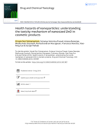 pdf health hazards of nanoparticles
