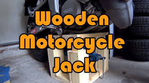 Although most lifts come standard with a wheel vise, there are several variations that may provide added safety or convenience to a particular bike or operator. Diy How To Make A Wooden Motorcycle Jack Lift For 20 Youtube