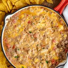 cheesy beef rotel dip dinner then