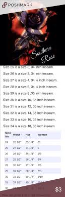 Miss Me Size Chart Conversion Chart Miss Me Chart Other