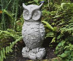 Owl Garden Ornament Stone Cast Statue