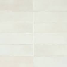 bedrosians celine 2 x 6 glossy porcelain floor wall tile white 66 pack 5 33 sf