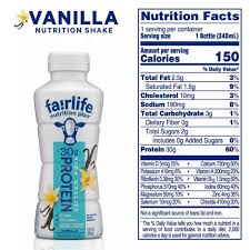 fairlife nutrition plan vanilla 11 5