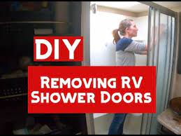 rv shower door upgrade removing
