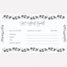 Wedding Gift Certificate Templates