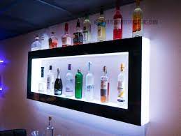 Lighted Back Bar Wall Display Shelves