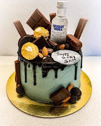 · add the gel food coloring to each dish, making the 4 colors: Vodka Cake Design Images Vodka Birthday Cake Ideas