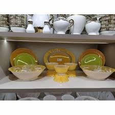 Glass Colored Dinner Set For Serving