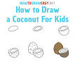 How to Draw a Coconut Step by Step | Cute easy drawings, Drawing ...