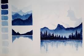 Monochrome Paintings With Watercolor