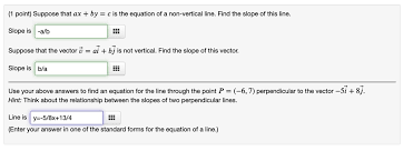 is the equation of non vertical line