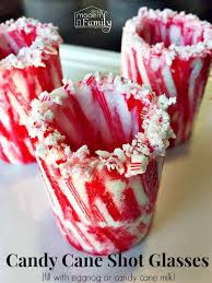 Candy Cane Glasses With Peppermint Milk