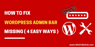 how to fix wordpress admin bar missing