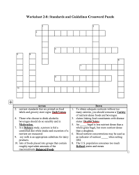 standards and guidelines crossword