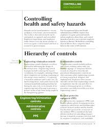 The best way to prevent injuries and illnesses posed by all workplace hazards is to follow the concept of hierarchy of controls. Hierarchy Of Controls Osha