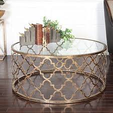 Gold Coffee Table Glass Coffee Table