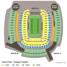 37 Detailed Heinz Field Pitt Panthers Seating Chart