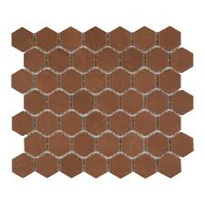 glazed ceramic hexagon mosaic tile