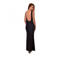 Официална дълга рокля с дантела черен цвят. Dlga Cherna Roklya S Gol Grb