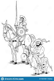 With ciccio ingrassia, franco franchi, fulvia franco, paolo carlini. Don Quixote Und Sancho Panza Auf Weiss Vektor Abbildung Illustration Von Karikatur Erwachsener 152674081