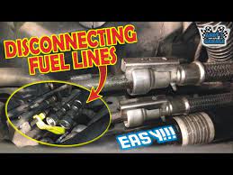 how to disconnect fuel lines from the