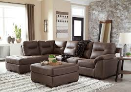 maderla walnut 2pc laf chaise sectional