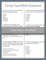 Ask questions and get answers from people sharing their experience with treatment. Fun Family Feud Bible Questions With Printable Lovetoknow