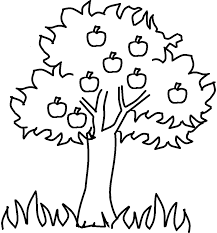 Download and print on white copy paper. Drawings Apple Tree Nature Printable Coloring Pages
