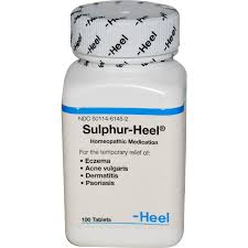 It is suitable for use on humans, animals, vegetables, fruits, flowers and as a gardening additive in it relieves itching on dry scaly and red skin and reduces scratching. Medinatura Sulphur Heel 100 Tablets Iherb