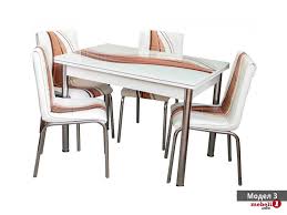 Трапезна маса и столове в категория дом и градина. Komplekt Raztegatelna Trapezna Masa S 4 Br Stolove Eko Mebeli 1