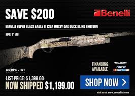 Benelli Super Black Eagle Ii 12ga Mossy Oak Duck Blind Shotgun 11118 At 1 199 Save 200