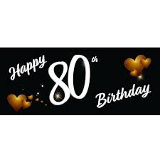 Check out our 80th birthday selection for the very best in unique or custom, handmade pieces from our paper & party supplies shops. Happy 80th Birthday Black Pvc Party Sign Decoration 60cm X 25cm Partyrama