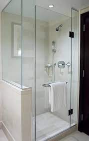 bathroom remodel shower door and half
