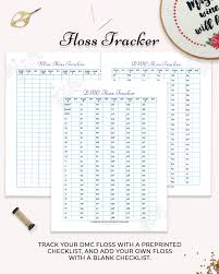 Floss Inventory Tracker Cross Stitch Cross Stitch
