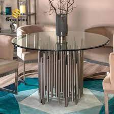 Round Glass Top Dining Table