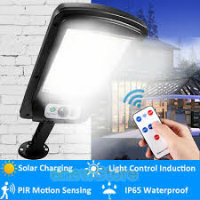 216 led solar wall light with remote