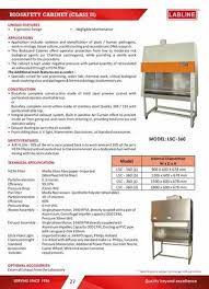 biosafety cabinet type a2 cl ii at